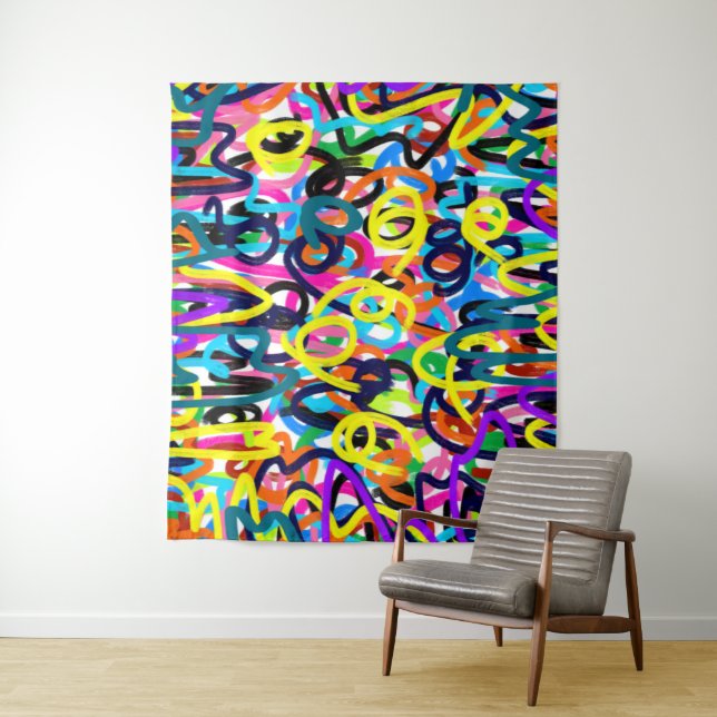 Tapiz Arte pop negrita (In situ)