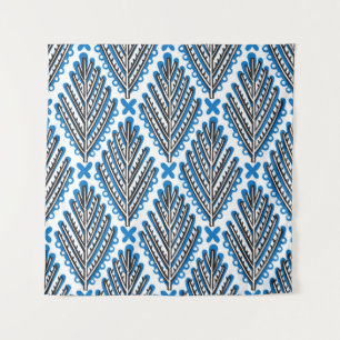 Tapiz Arte Popular Escandinavo: Diseño Retro Floral