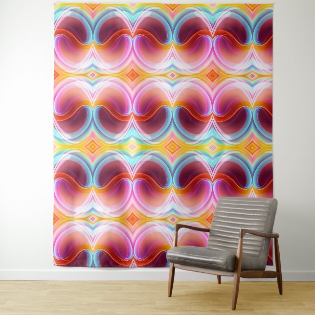 TAPIZ ARTE PSICODELÓGICO ELEGANTE MODERNO ABSTRACTO (In situ)