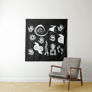 Tapiz Arte tribal africano abstracto moderno contemporán