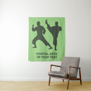 Tapiz Artes Marciales de Texto y Color Personalizados