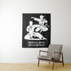 Tapiz Artes Marciales de Texto y Color Personalizados