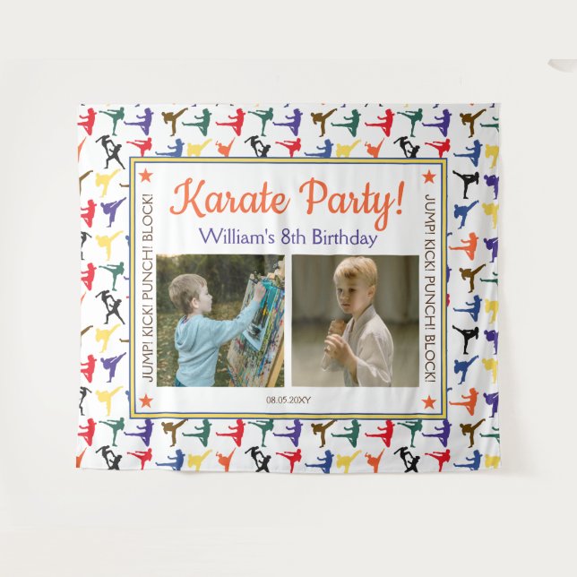 Tapiz Artes marciales Japón Karate Niños Antecedentes de (Anverso (horizontal))