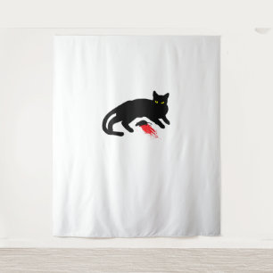 Tapiz Asesino de gato negro instantáneo Gótico de Punk d