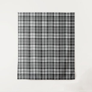 Tapiz Ash Gray Blackwatch Campbell Tartan Plaid