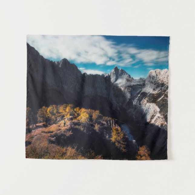 Tapiz Asombrado por las montañas (Anverso (horizontal))