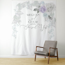 Tapiz Asombroso hielo Blue Lilac y Arco rosa Blanco