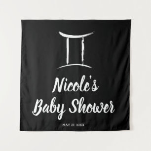 Tapiz Astrología Gemini Fiesta de Rótulo Zodiac fondo