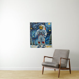 Tapiz Astronauta en la selva de invierno