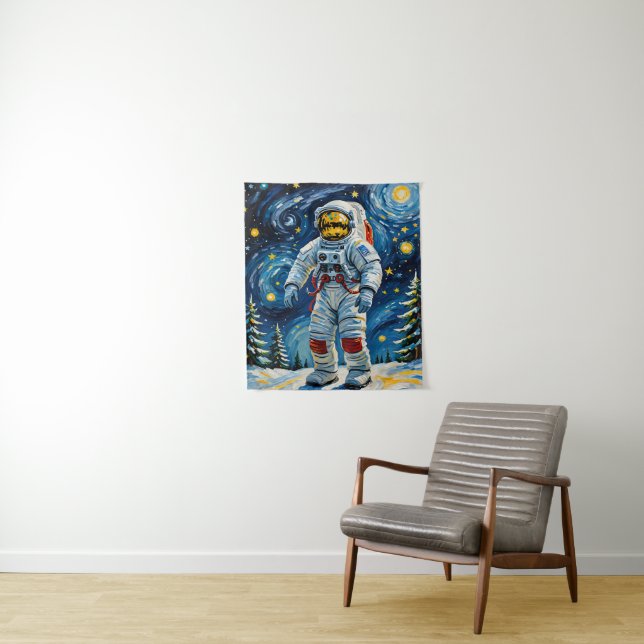 Tapiz Astronauta en la selva de invierno (In situ)