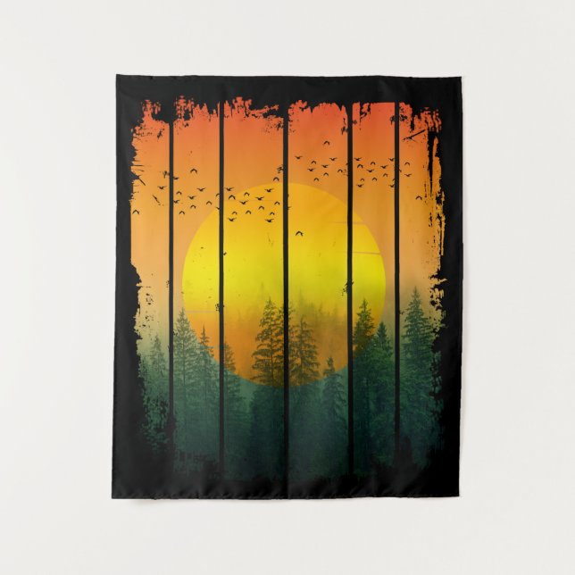 TAPIZ ATARDECER SIMPLE FORESTAL (Anverso)