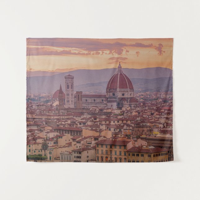 Tapiz Atardecer sobre Florencia, Italia (Anverso (horizontal))