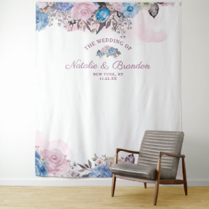 Tapiz Atractivo Telón de Fondo con Encanto Floral Parisi