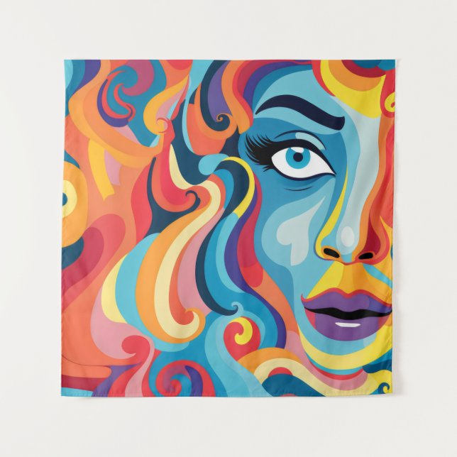 Tapiz Audaz murmullo de emociones de la mujer (Anverso)