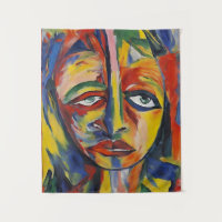 Audaz retrato expresionista arte emocional abstrac