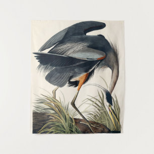Tapiz Audubon Great Blue Heron 1834 Plate CCXI