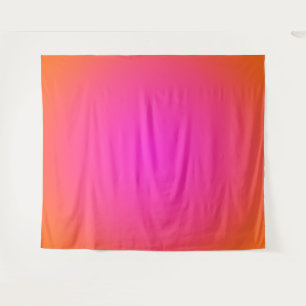 Tapiz Aura Ombre Naranja Brillante y Rosa Magenta Calien