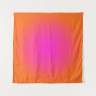 Tapiz Aura Ombre Naranja Brillante y Rosa Magenta Calien