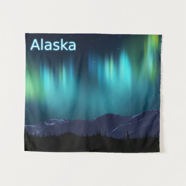 Tapiz Aurora Boreal - Alaska (Anverso (horizontal))