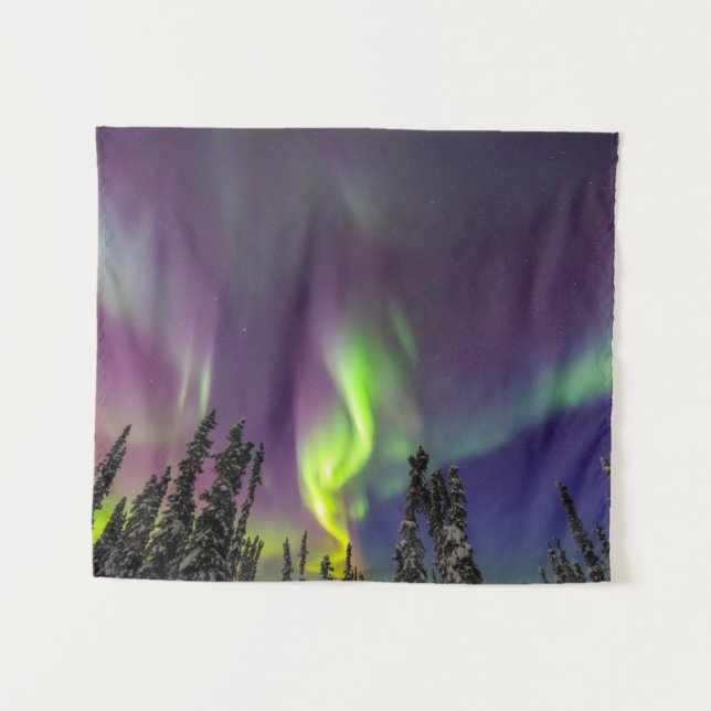 Tapiz Aurora boreal | Fairbanks, Alaska (Anverso (horizontal))
