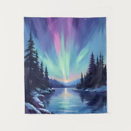 Tapiz Aurora Boreal | Luces del Norte Acuarela