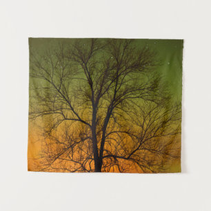 Tapiz Aurora boreal y árbol de algodón