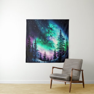 Tapiz Aurora Celestial Borealis Luces del Norte Vivid
