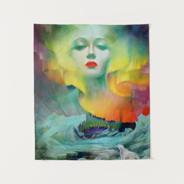 Tapiz Aurora de Clive Henry vibrante (Anverso)