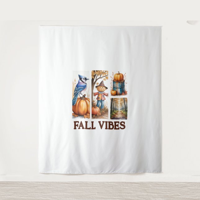 Tapiz Autumn Vibes Fall Vibes (Anverso)