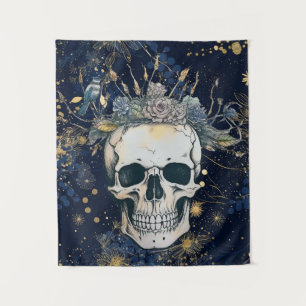Tapiz Ave Nest Flower Crown Skull Tapestry