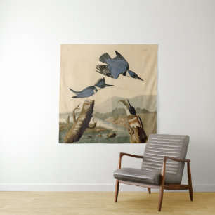 Tapiz Ave salvaje Audubon Belt Kingfisher