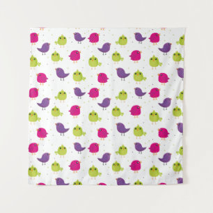 Tapiz Aves alegres y coloridas