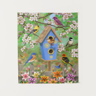 Tapiz Aves del Songbirds Lily Garden