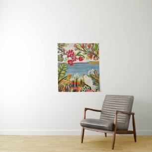 Tapiz Aves en el jardín