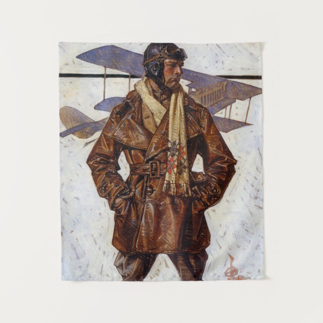 Tapiz Aviator, 1917 by Joseph Christian Leyendecker (Anverso)