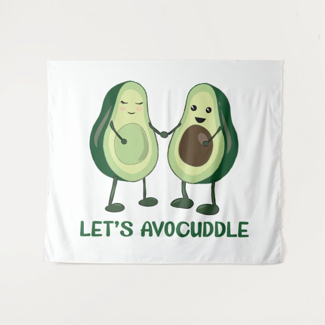 Tapiz Avocuddle - Funny Aguacate Pun (Anverso (horizontal))