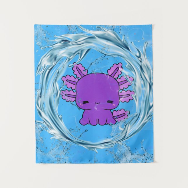 Tapiz Axolotl púrpura (Anverso)