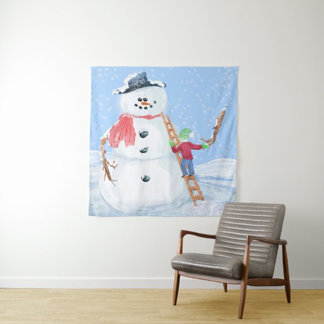 Tapiz Ayudante de Santa Claus construyendo un tonto muñe (In situ)