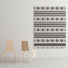 Tapiz Azteca Blanco Y Negro