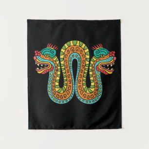 Tapiz Azteca Serpiente de doble cabezal Serpiente Serpie