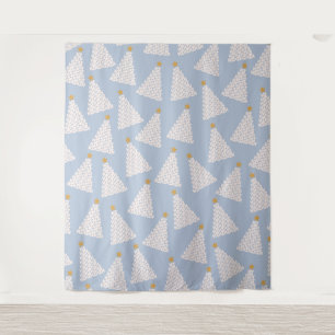 Tapiz Azul de árbol de Navidad