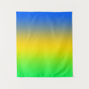 Tapiz Azul neón, amarillo, gradiente verde, oscuro.