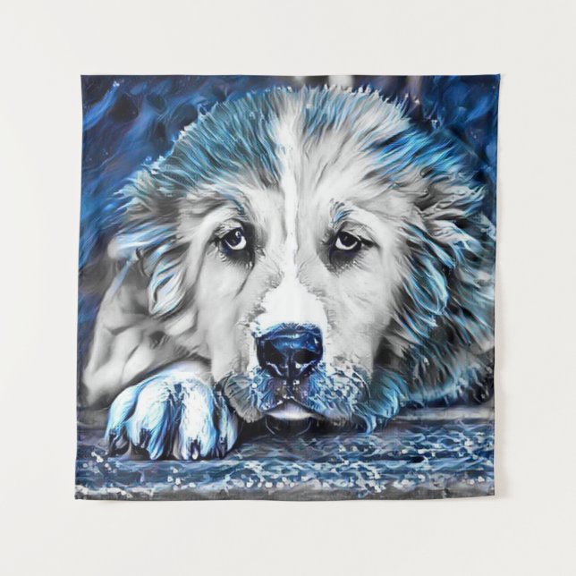 Tapiz AZUL - Perro (Anverso)
