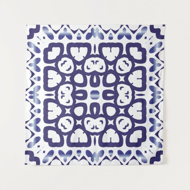 Tapiz Azulejo tradicional portugués. Mar virgen (Anverso)