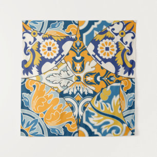 Tapiz Azulejos Tiles Patchwork Vintage Wallpaper