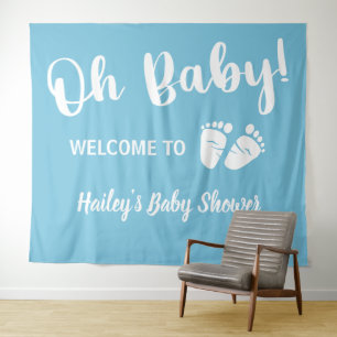 Tapiz Baby Boy Shower Welcome Blue