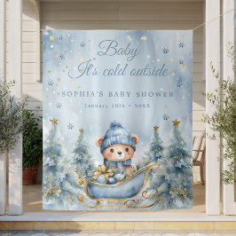 Tapiz Baby It's Cold Outside Winter Backdrop Baby Shower