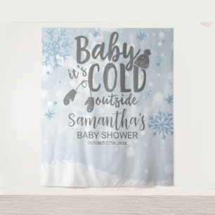 Tapiz Baby It's Cold Outside Winter Backdrop Baby Shower