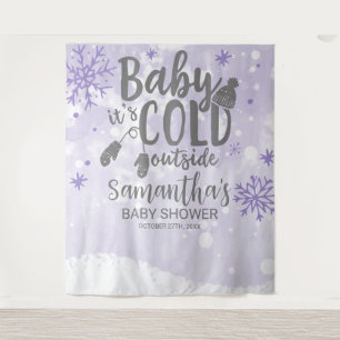Tapiz Baby It's Cold Outside Winter Backdrop Baby Shower