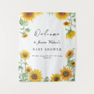 Tapiz Baby Shower amarillo elegante girasol sunny